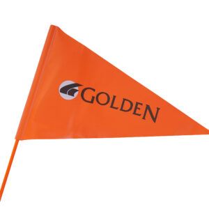 Golden Scooter Flag Close-Up MBA-GTFLAG