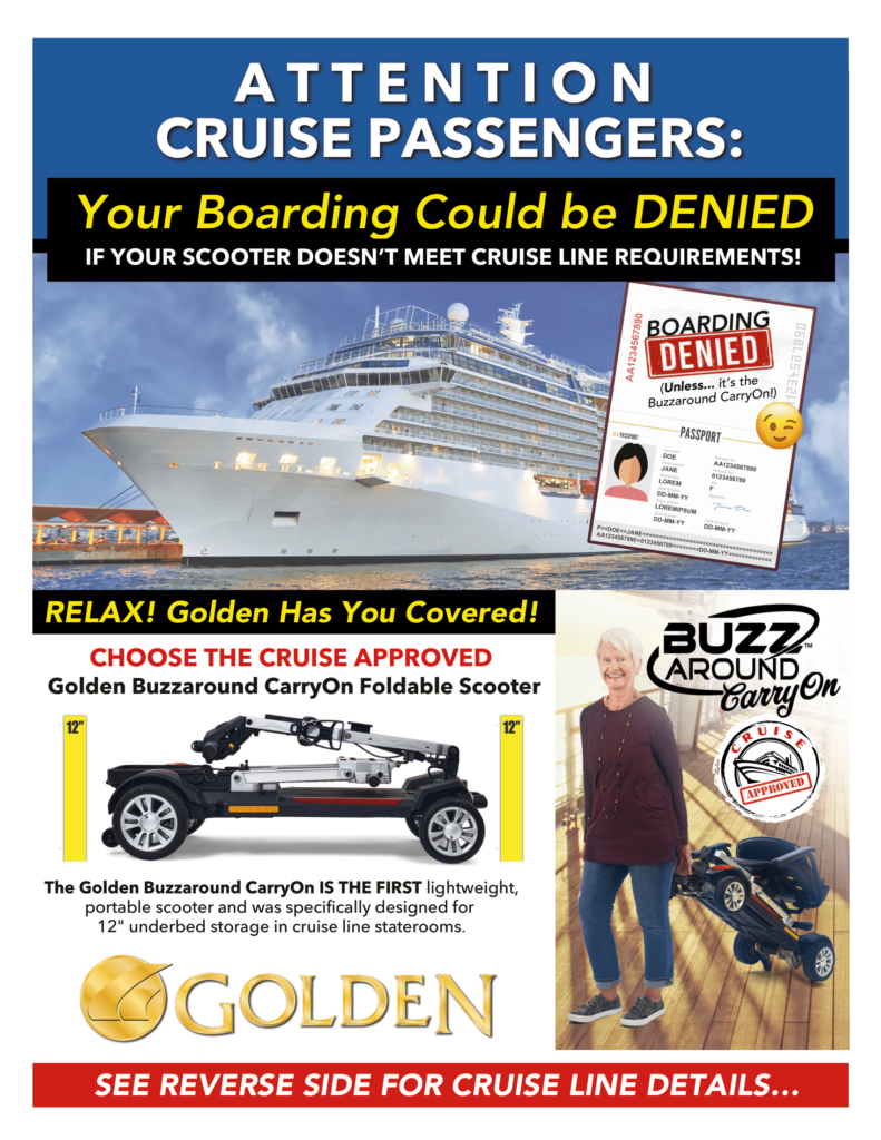 Buzzaround CarryOn Scooter cruise ship guidelines travel